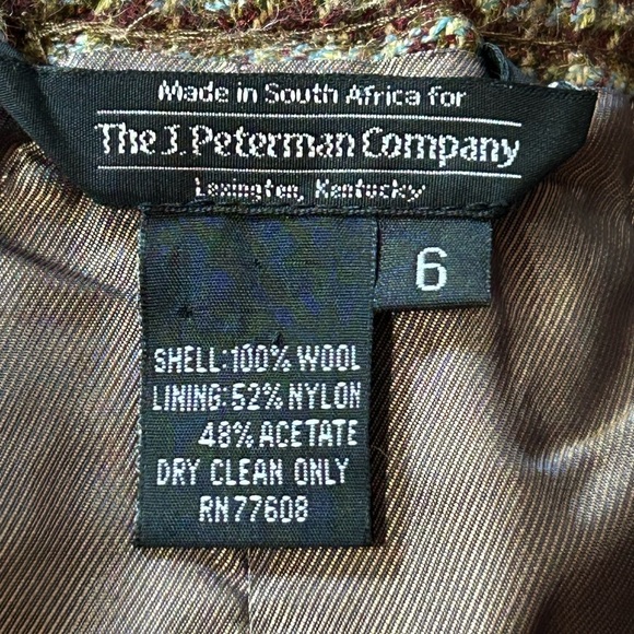 Vintage: The J Peterman Company wool skirt Houndstooth - Picture 3 of 8